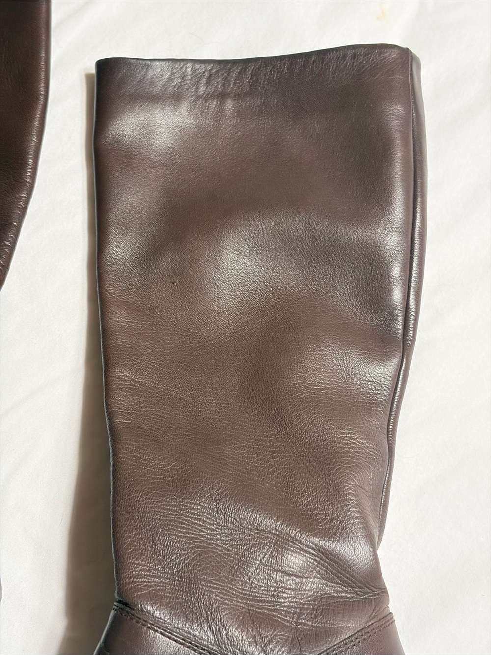 Stuart Weitzman Brown Leather Side Zippered Heeled 2 " Boots - Picture 10 of 15